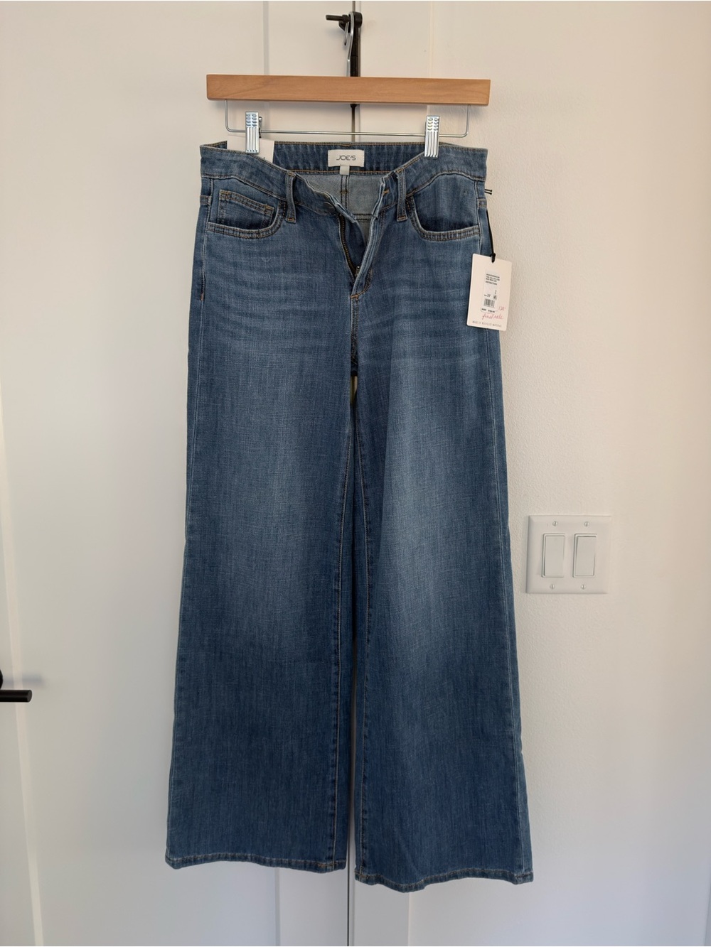 Joe's Jeans Wide-Leg High-Rise Flare Jeans in Medium Blue Wash